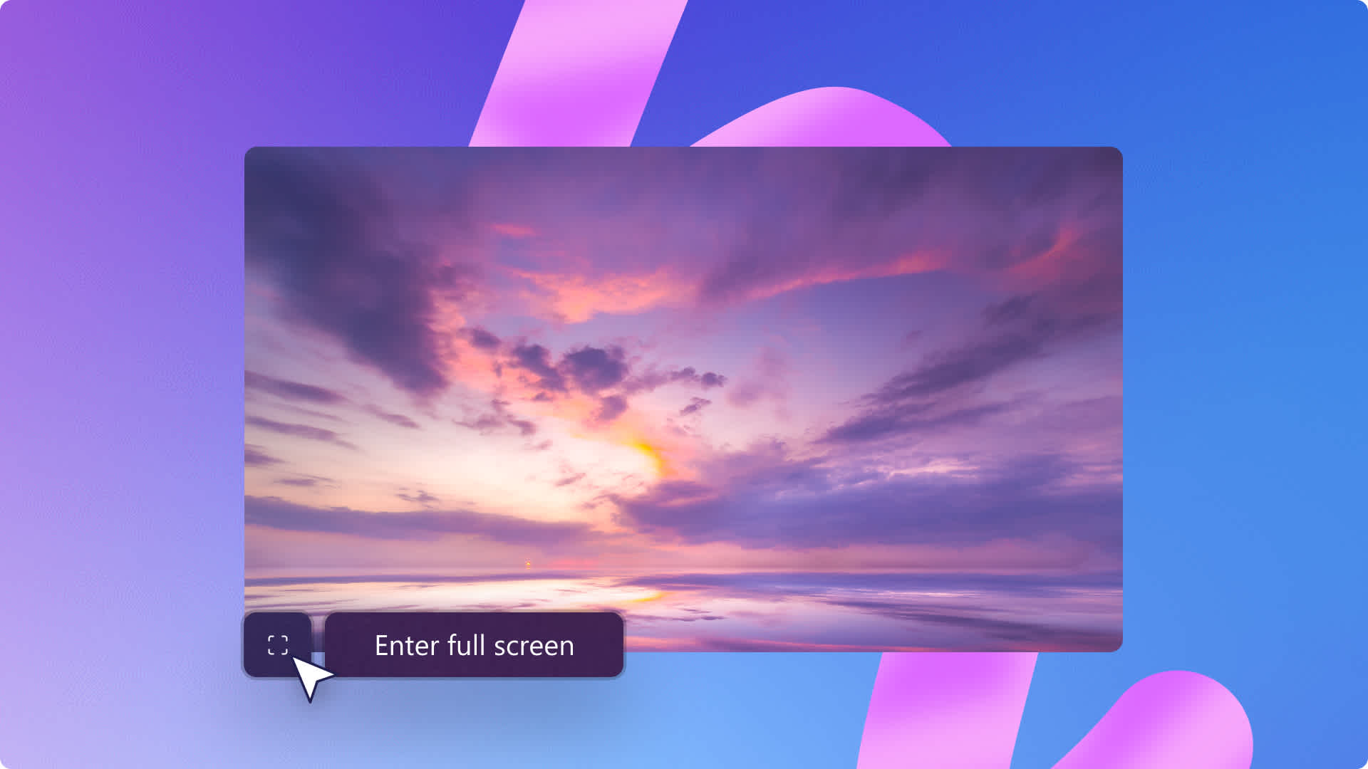 Image of the full screen video preview in Clipchamp.