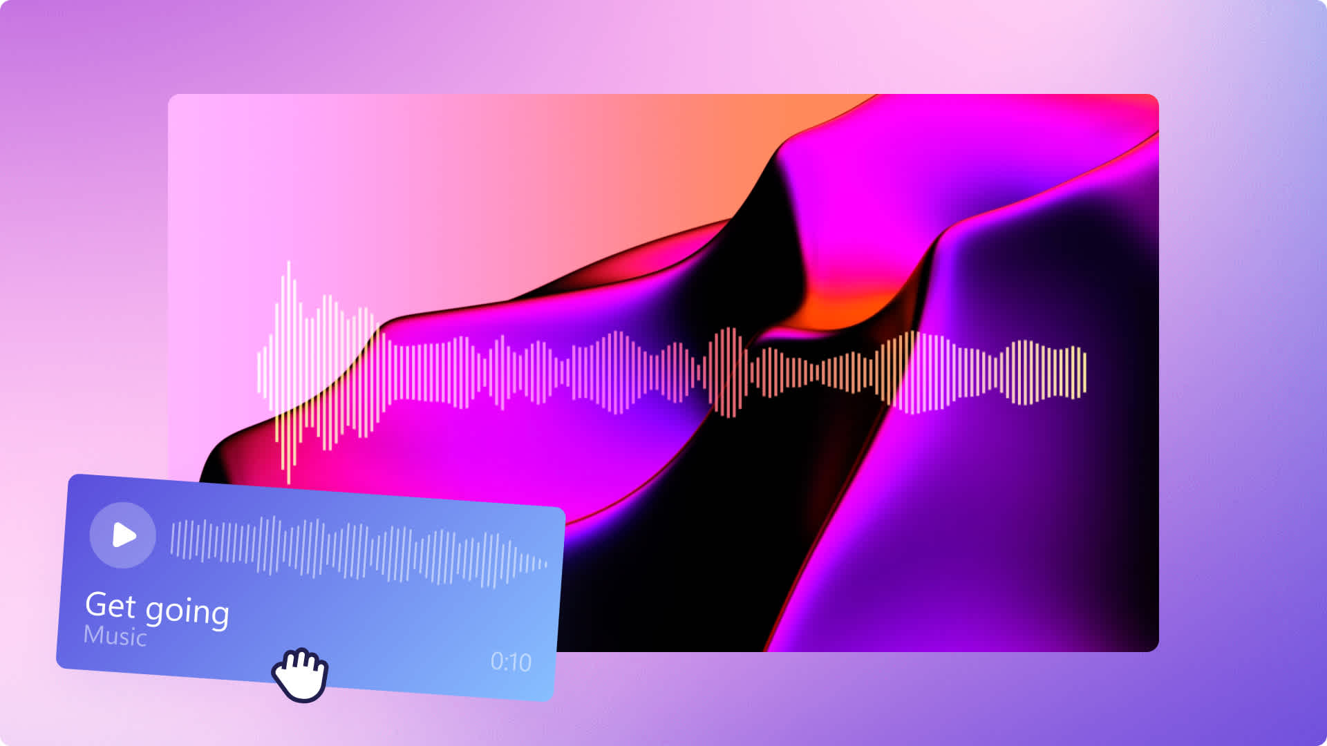 Abstract image of adding music visualizer in Clipchamp