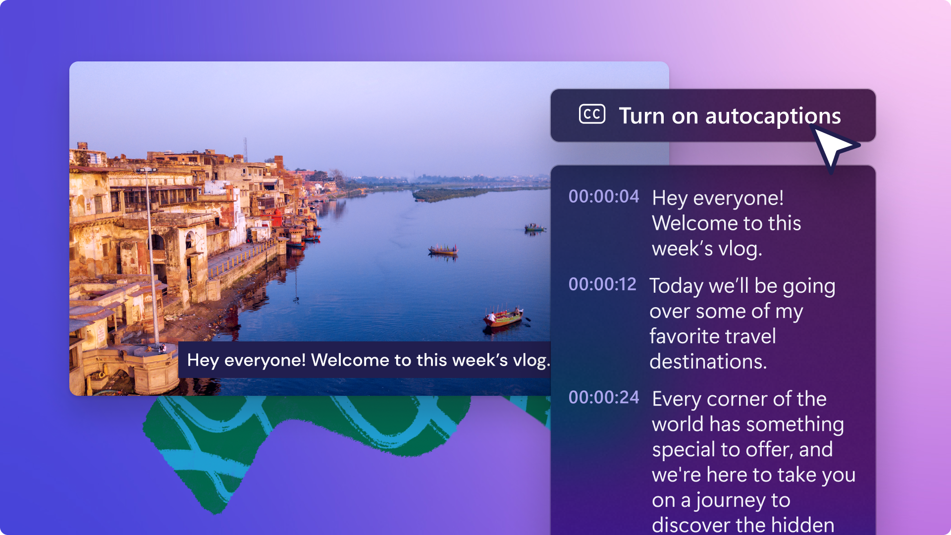 An image of the autocaptions feature.